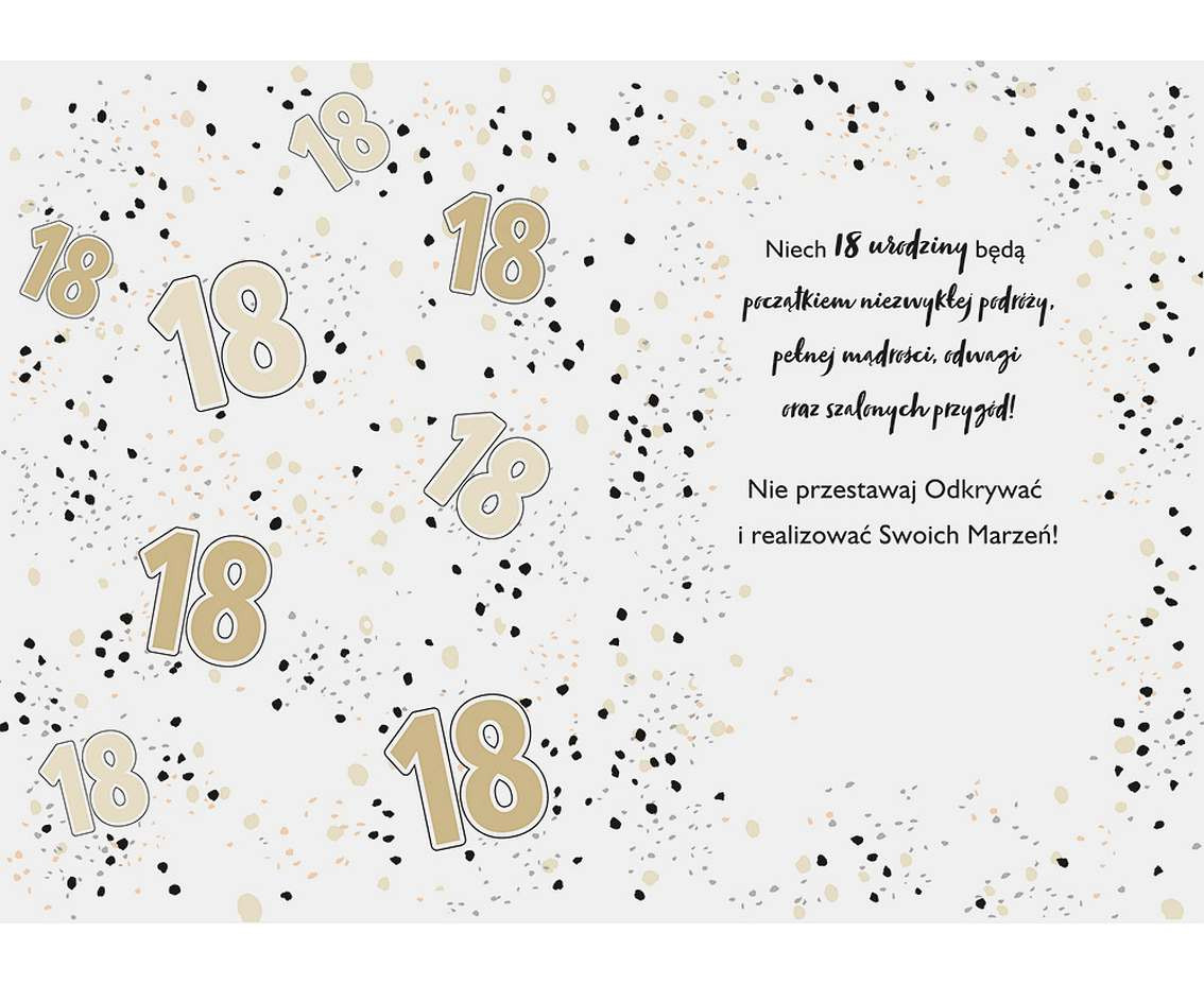 Greeting Card Card A5 18 GLAMOUR WHITE, 1 pc.